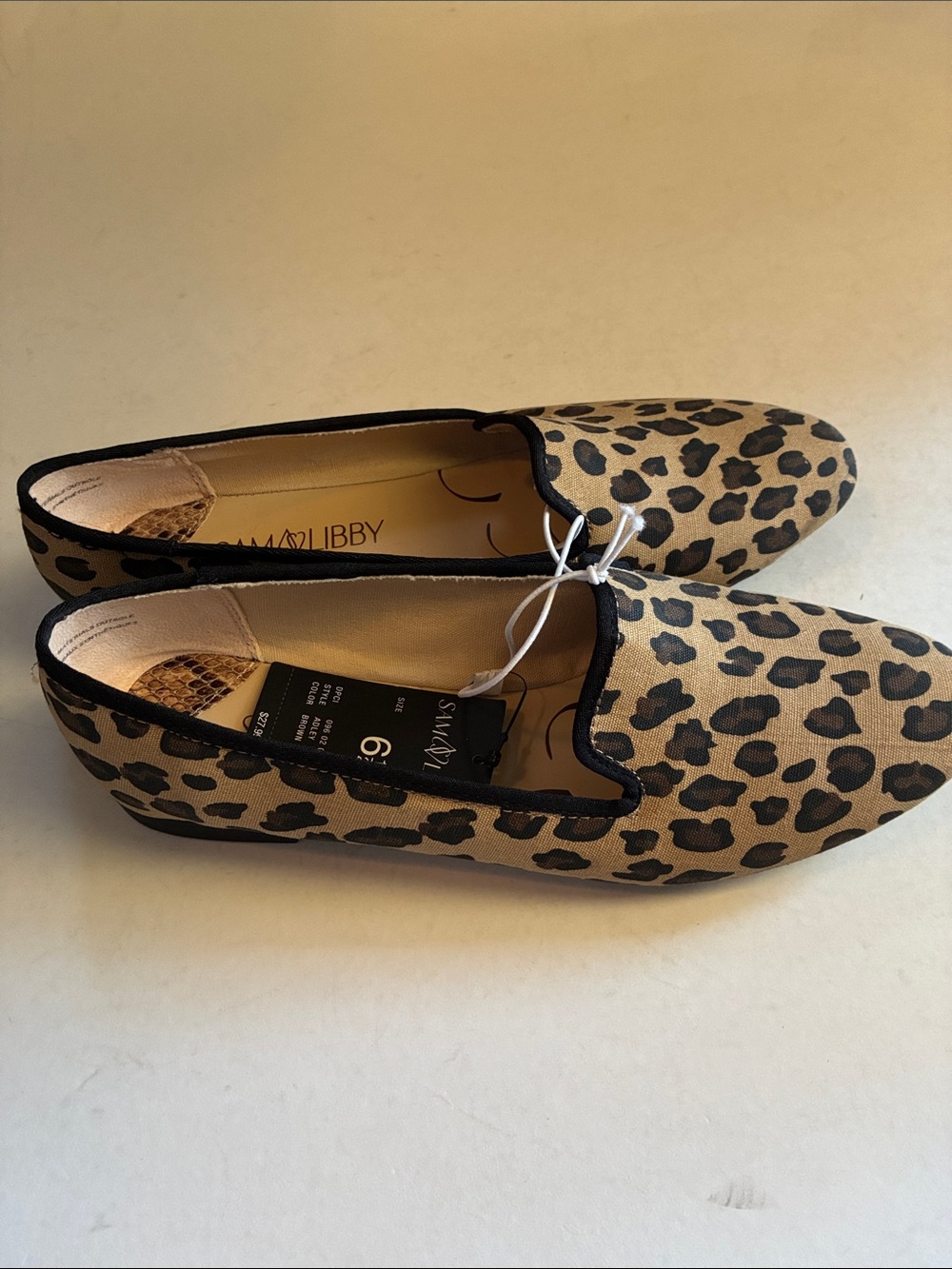 Sam & Libby Adley Brown Leopard Flat Loafers 6.5